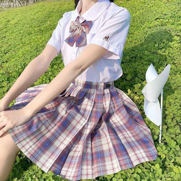 Plaid college style girl school skirt | school uniform manufacturers